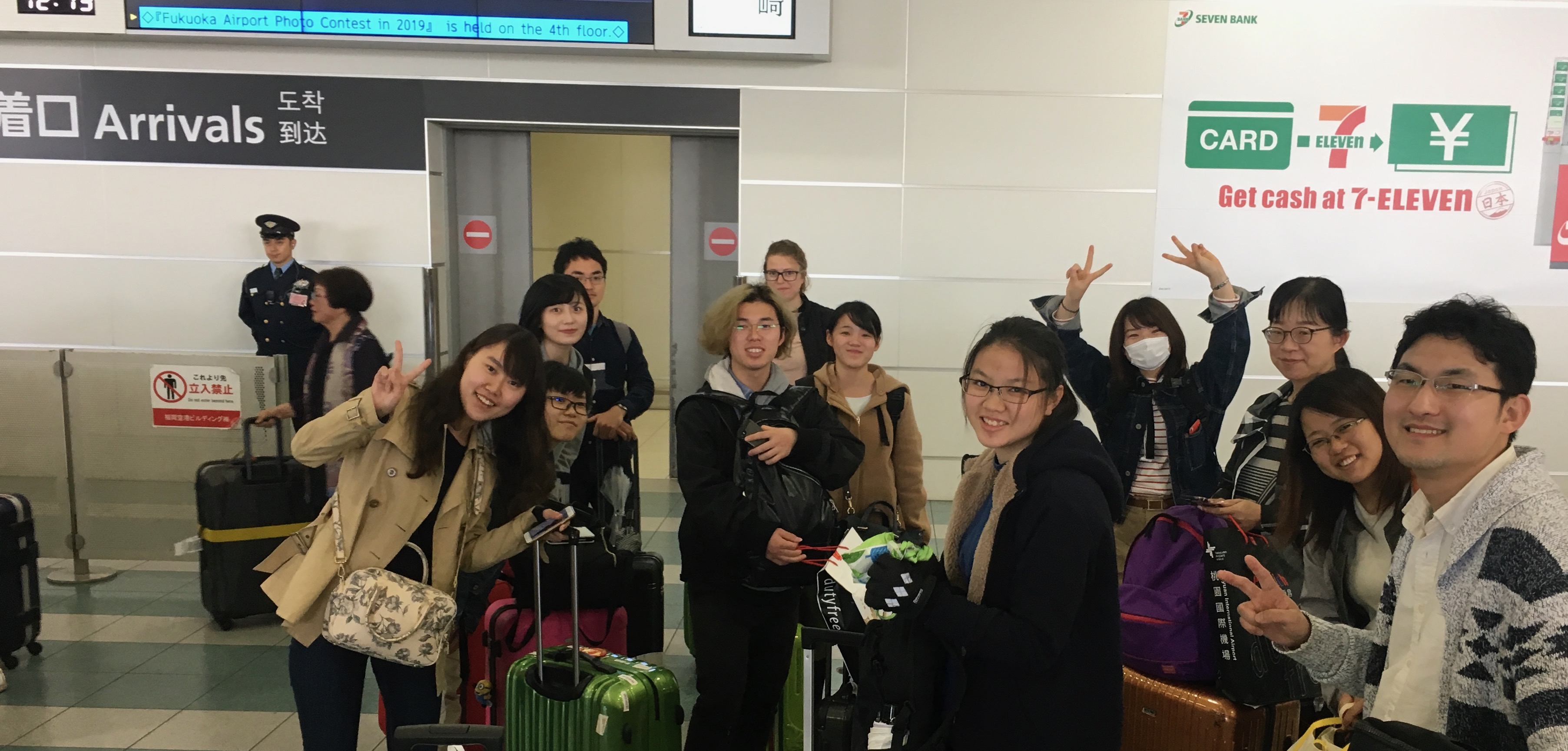 Students at airport